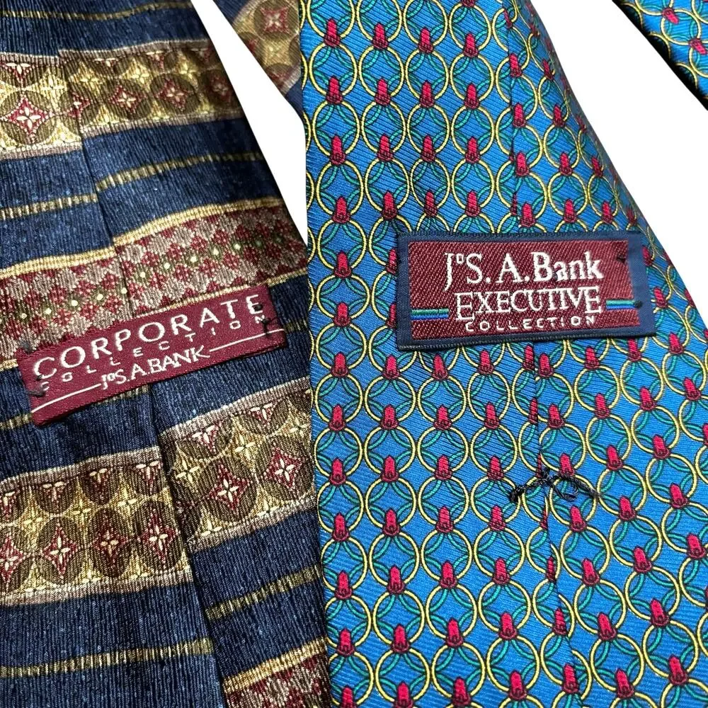 4 Vintage all silk neck ties from Jos A Bank Corporate Executive career series